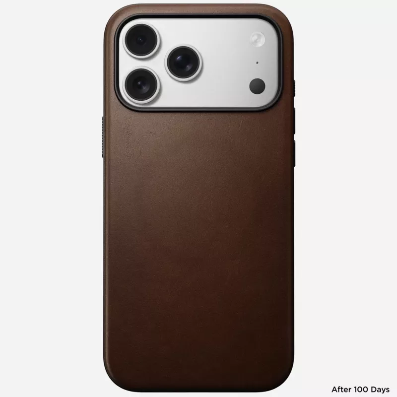 NOMAD Modern Leather Case για iPhone 17 Pro Max, Horween Δέρμα, Rustic Brown, MagSafe-compatible
