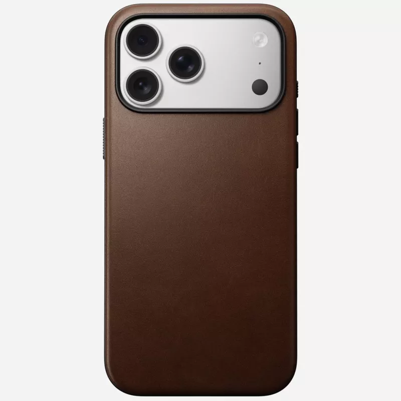 NOMAD Modern Leather Case για iPhone 17 Pro Max, Horween Δέρμα, Rustic Brown, MagSafe-compatible