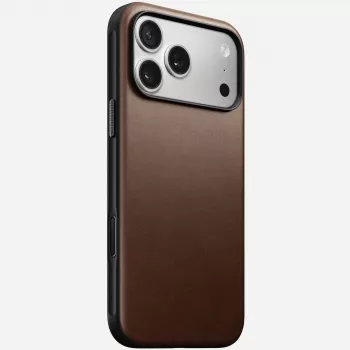 NOMAD Modern Leather Case για iPhone 17 Pro Max, Horween Δέρμα, Rustic Brown, MagSafe-compatible