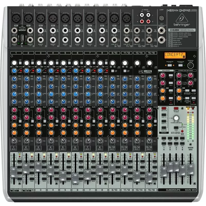 Behringer QX2442USB 24-Input 4/2-Bus Αναλογικός μίκτης με θύρα USB και FX