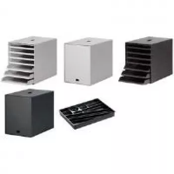 DURABLE IDEALBOX PLUS Μονάδα συρταριών γραφείου - 7 συρτάρια - γκρι - C4/A4 - πολυστυρόλιο