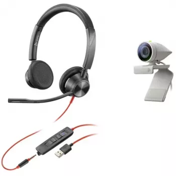 Poly Studio P5 Kit Προσωπικό Σύστημα Βιντεοδιάσκεψης Full HD 80 Μοίρες 4x Μαύρο Γκρι