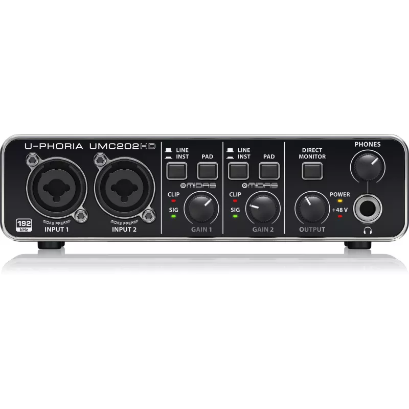 Behringer UMC202HD USB Κάρτα Ήχου με MIDAS Preamps