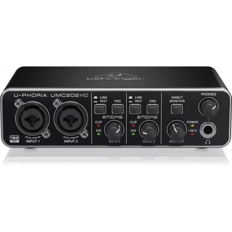 Behringer UMC202HD USB Κάρτα Ήχου με MIDAS Preamps