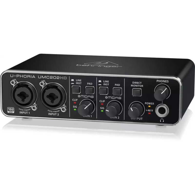 Behringer UMC202HD USB Κάρτα Ήχου με MIDAS Preamps