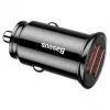 Baseus Κυκλικός Φορτιστής Αυτοκινήτου 2xUSB QC3.0 5A 30W (Μαύρο)