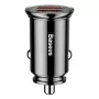 Baseus Κυκλικός Φορτιστής Αυτοκινήτου 2xUSB QC3.0 5A 30W (Μαύρο)