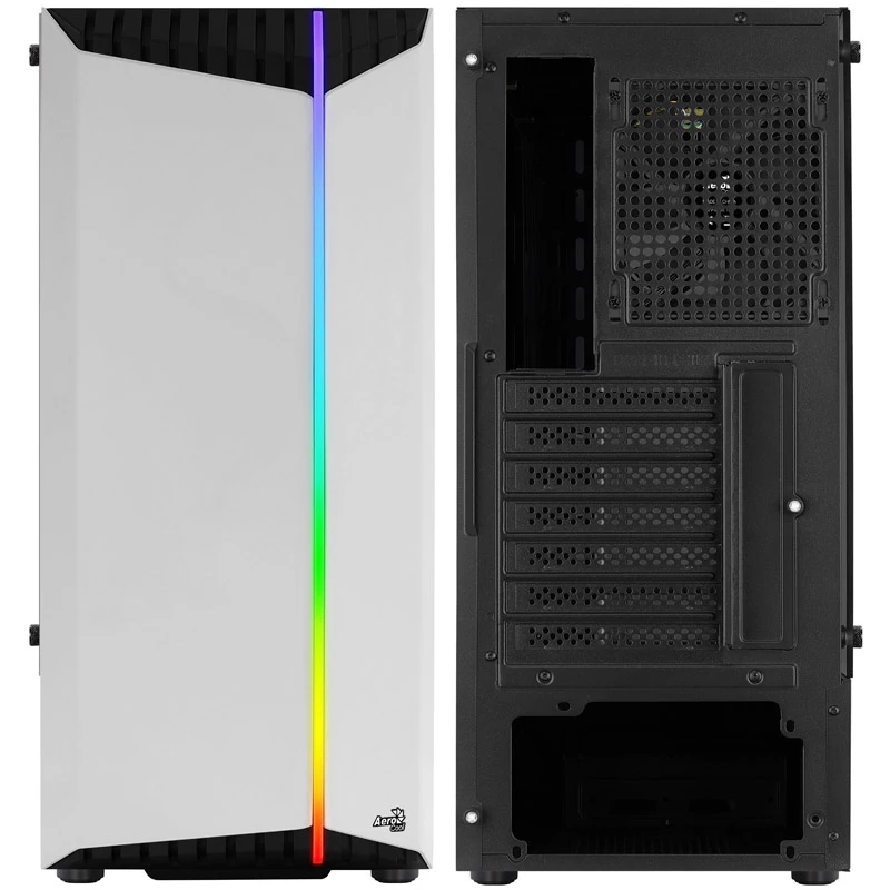 Aerocool Bionic V1 Midi-Tower, RGB, Tempered Glass - Μαύρο/Λευκό