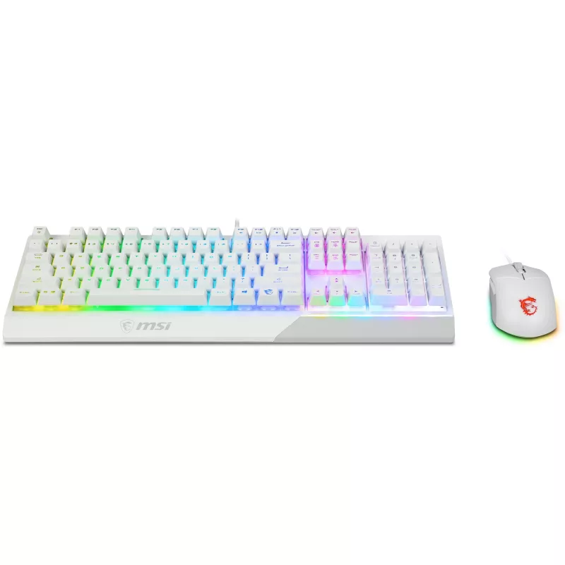 MSI Vigor GK30 Combo Λευκό Σετ Πληκτρολογίου και Ποντικιού Gaming (DE Layout)