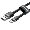 Baseus Cafule καλώδιο USB-A σε USB-C 0,5m Γκρι+Μαύρο