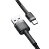 Baseus Cafule καλώδιο USB-A σε USB-C 0,5m Γκρι+Μαύρο