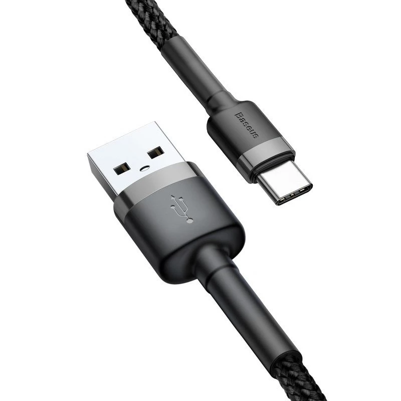 Baseus Cafule καλώδιο USB-A σε USB-C 0,5m Γκρι+Μαύρο