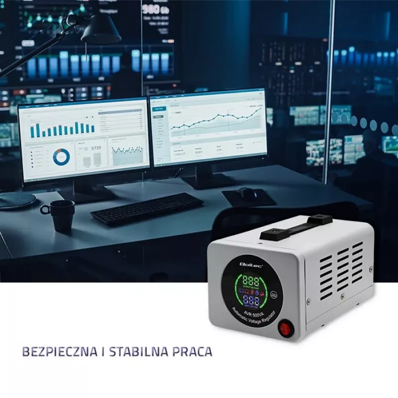 Qoltec 50722 Αυτόματος σταθεροποιητής τάσης AVR 500VA 300W