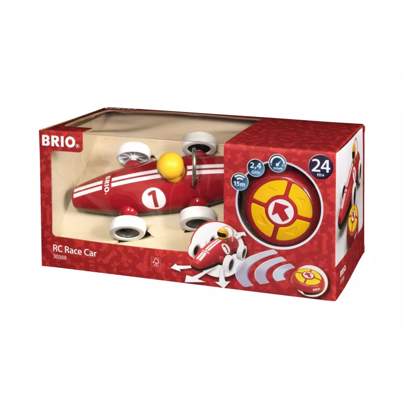 BRIO RC Αγωνιστικό αυτοκίνητο με τηλεχειριστήριο, Κόκκινο/Λευκό