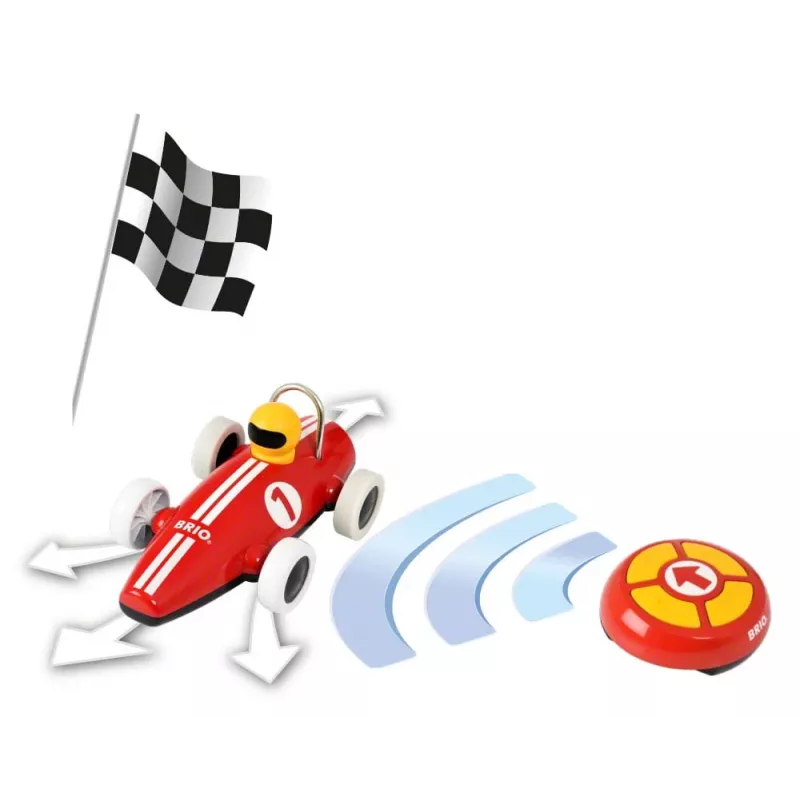 BRIO RC Αγωνιστικό αυτοκίνητο με τηλεχειριστήριο, Κόκκινο/Λευκό