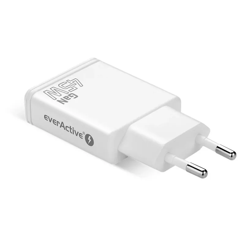 EVERACTIVE GaN QC3.0 45W επιτοίχιος φορτιστής USB-C SC-460Q λευκό