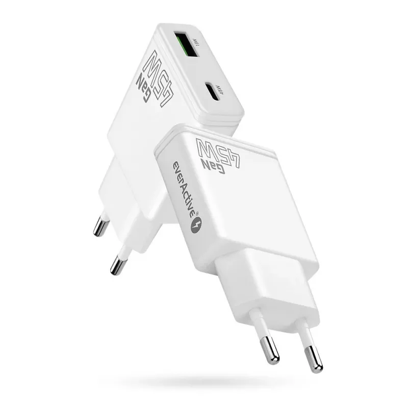 EVERACTIVE GaN QC3.0 45W επιτοίχιος φορτιστής USB-C SC-460Q λευκό