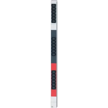 Bachmann IT PDU Basic 1U Rackmount Μονάδα διανομής ισχύος - 400V 3-Phase - 24x C13 + 6x Schuko Υποδοχές - 16A - Καλώδιο 3m - Αλουμίνιο (800.2339)