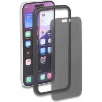 Delock Privacy Screen Protector για iPhone 16, σκληρυμένο γυαλί, Anti-Spy 2 κατευθύνσεων, με βοήθημα τοποθέτησης (81654)