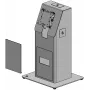 Ergonomic Solutions Mini Kiosk με βάση δαπέδου για τοποθέτηση σε τραπέζι - Μαύρο