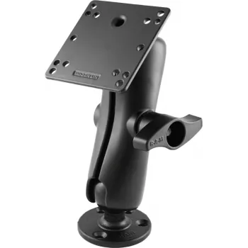 RAM Mounts Heavy-Duty Device Mounting Kit με D-Size Ball, στρογγυλή βάση, μεσαίο διπλό αρθρωτό βραχίονα και πλάκα VESA (RAM-D-101U-246)