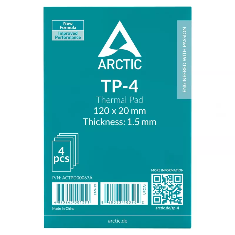 ARCTIC Thermal Pad TP-4 120x120mm 1,5mm συσκευασία 4 τεμ.