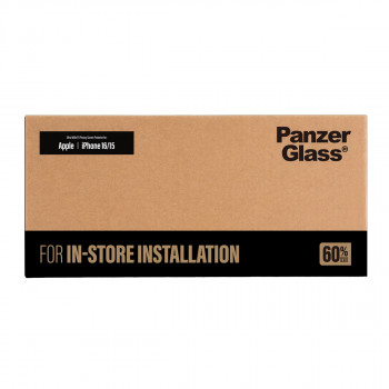 PanzerGlass 2-Way Privacy Προστατευτικό οθόνης για Apple iPhone 16/15, Ultra-Wide Fit, συμβατό με Fastfit