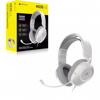 Corsair HS35 v3 Ενσύρματα Ακουστικά Gaming Λευκά