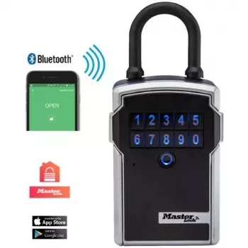 Master Lock 5440EURD Έξυπνο Λουκέτο Bluetooth Χωρίς Κλειδί Κατευθυντικό Πληκτρολόγιο Μαύρο Μέταλλο Κράμα Βορίου Βραχίονας