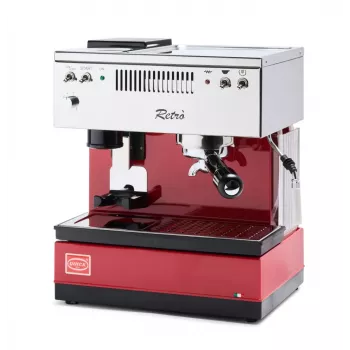 Quick Mill 0835 Retro Κόκκινη μηχανή espresso με θήκη φίλτρου