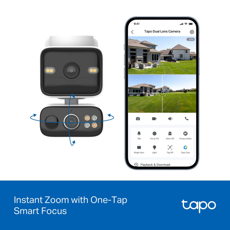 TP-LINK Tapo TC93D KIT V1 Solar-Powered Security Camera Kit - 2K QHD Pan/Tilt Wi-Fi Κάμερα με Solarpanel