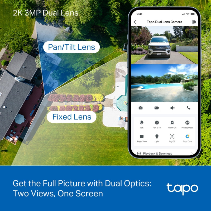 TP-LINK Tapo TC93D KIT V1 Solar-Powered Security Camera Kit - 2K QHD Pan/Tilt Wi-Fi Κάμερα με Solarpanel