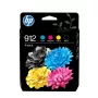 HP 912 Combo Pack, 4 τεμ., μαύρο/κυανό/ματζέντα/κίτρινο (6ZC74AE)