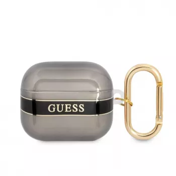 Guess GUA3HHTSK Θήκη AirPods 3 μαύρη Strap Collection