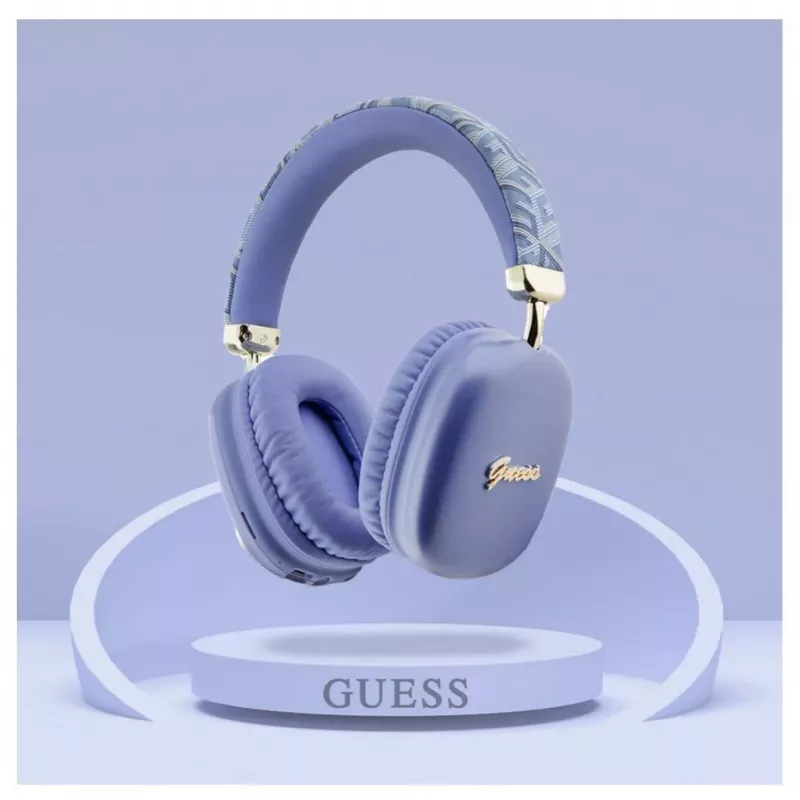 Guess Gcube Metallic Script Logo On-Ear Bluetooth Ακουστικά - Μωβ