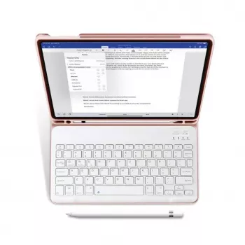 Tech-Protect SC Pen + θήκη πληκτρολογίου για iPad 10.9 inch (10η γενιά, 2022) / 11 inch (2025), ροζ