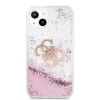 Θήκη Guess για iPhone 13 Mini Liquid Glitter ροζ διάφανη