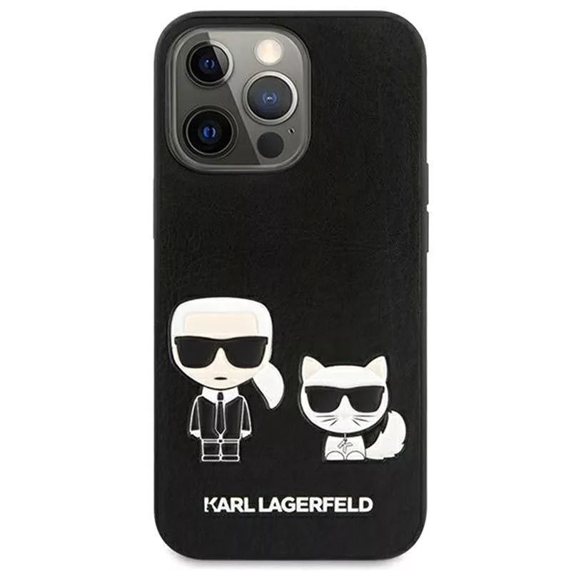 Θήκη Karl Lagerfeld για Apple iPhone 13 Pro Choupette PU Leather μαύρη
