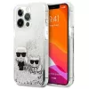 Θήκη Karl Lagerfeld για Apple iPhone 13 Pro Liquid Glitter Choupette ασημί