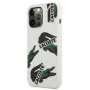 Θήκη Lacoste για Apple iPhone 13 Pro Liquid Silicone Allover Pattern λευκή