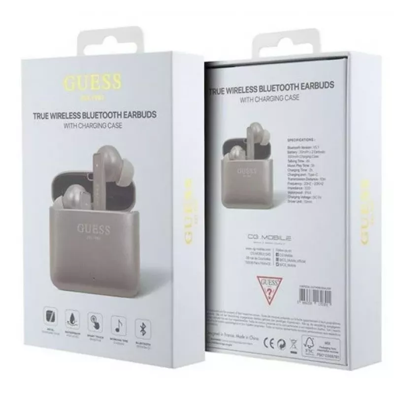 Guess Printed Logo Bluetooth TWS ροζ