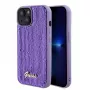Guess Sequin Script Logo θήκη για iPhone 15 μωβ