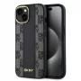 DKNY Apple DKNY PU δερμάτινη Checkered Pattern MagSafe θήκη για iPhone 15 μαύρο