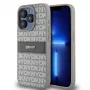DKNY PU δερμάτινη Repeat Pattern Tonal Stripe θήκη για iPhone 15 Pro μπεζ