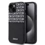 DKNY PU δερμάτινη Repeat Pattern θήκη με θήκη καρτών για iPhone 14 μαύρο