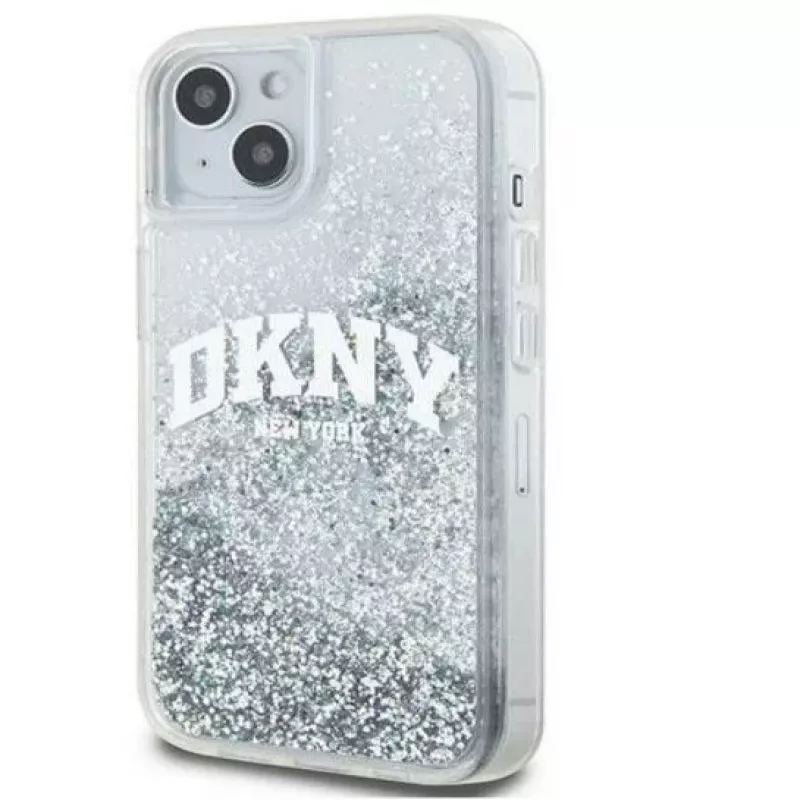 DKNY Apple iPhone 15 Hardcase Liquid Glitter Big Logo Μαύρο