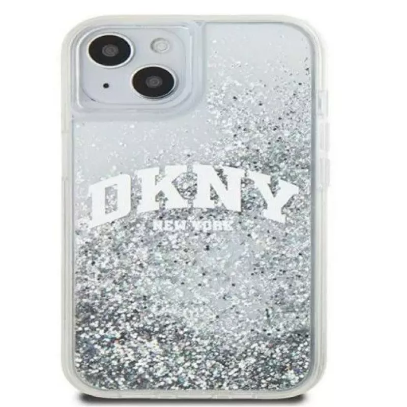 DKNY Apple iPhone 15 Hardcase Liquid Glitter Big Logo Μαύρο