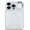 DKNY Apple iPhone 15 Pro 6.1 Hardcase Liquid Glitter Multilogo Λευκό