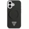 Guess Apple iPhone 17 PU Δερμάτινη Triangle Logo MagSafe Θήκη Μαύρο