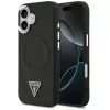 Guess Apple iPhone 17 PU Δερμάτινη Triangle Logo MagSafe Θήκη Μαύρο